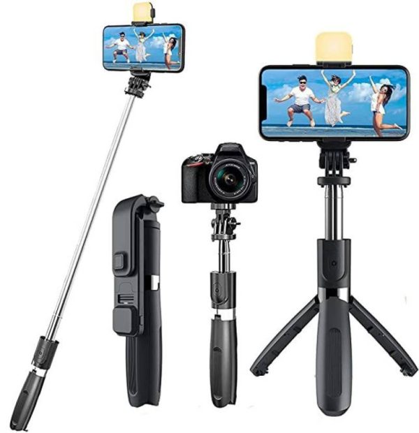 NAFA Bluetooth Selfie Stick  (Black, Remote Included)